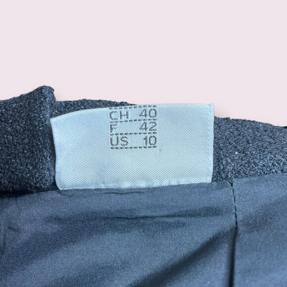 Akris Punto Black Wool Pencil Skirt - Picture 6 of 7